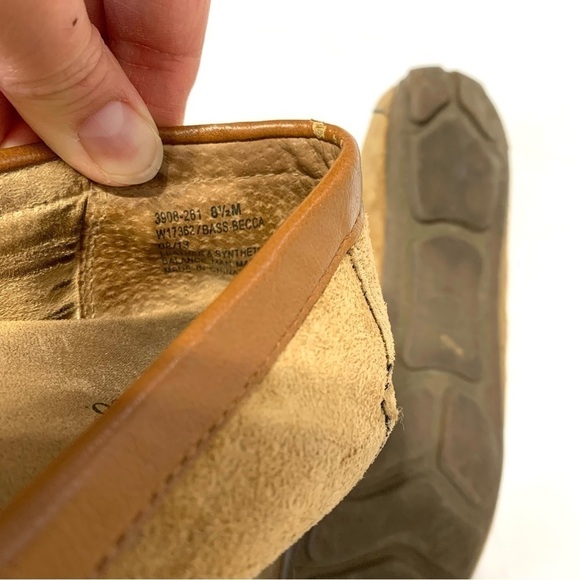 G.H. Bass & Co. Flats Tan Brown Suede Leather Loafers Shoes Womens Size 8.5 - Picture 6 of 8